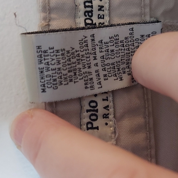 Vintage Polo Jeans Company Cargo Pants with Draw String Leg Beige Size 8 - Picture 10 of 10